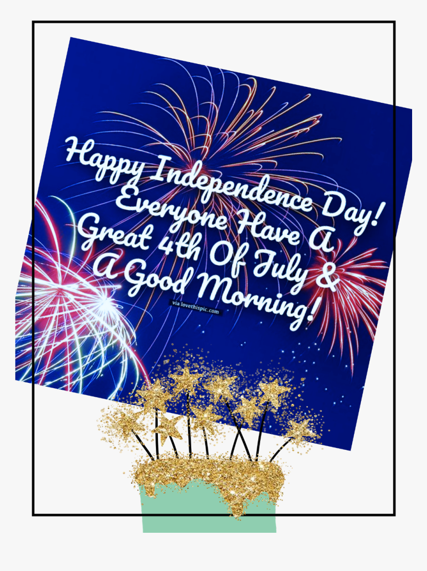 Happy 4th Of July @ - Fireworks, HD Png Download