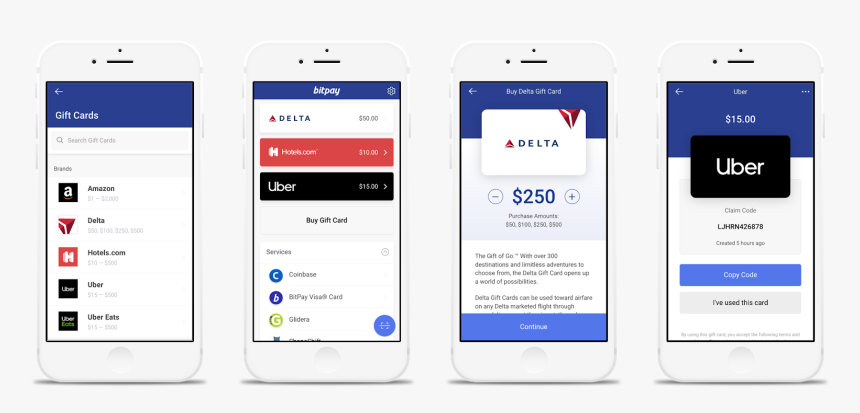 Gift Card Smartphones - Bitpay Gift Cards, HD Png Download