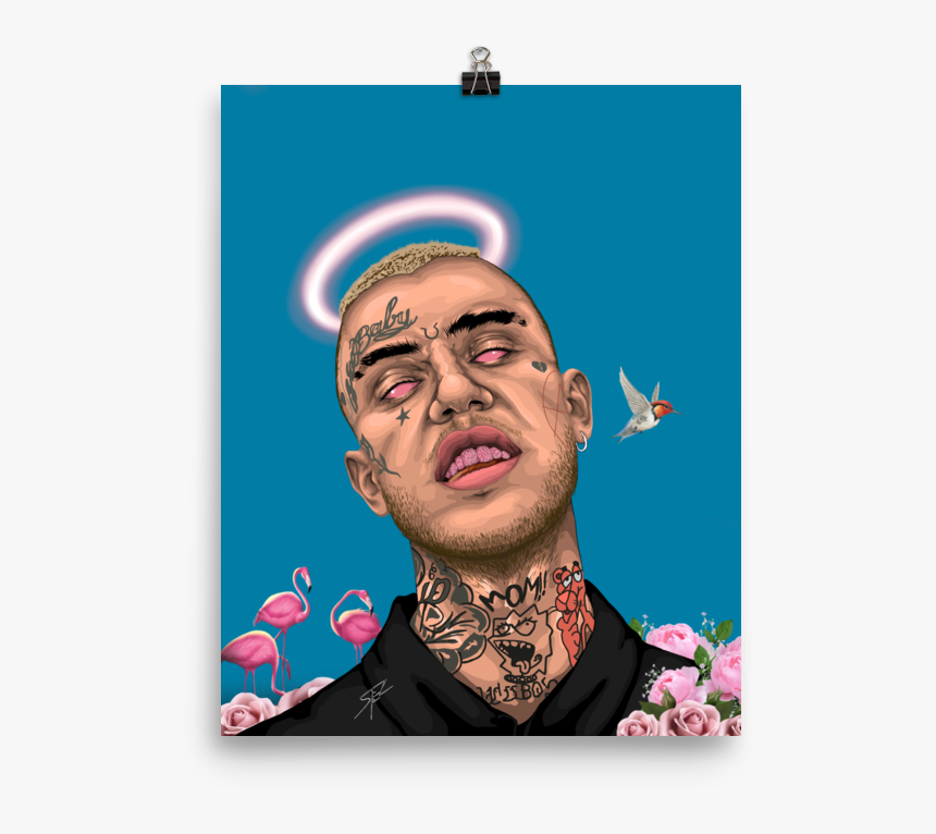 Image Of Lil Peep Premium Luster Poster - Lil Peep Transparent Poster, HD Png Download