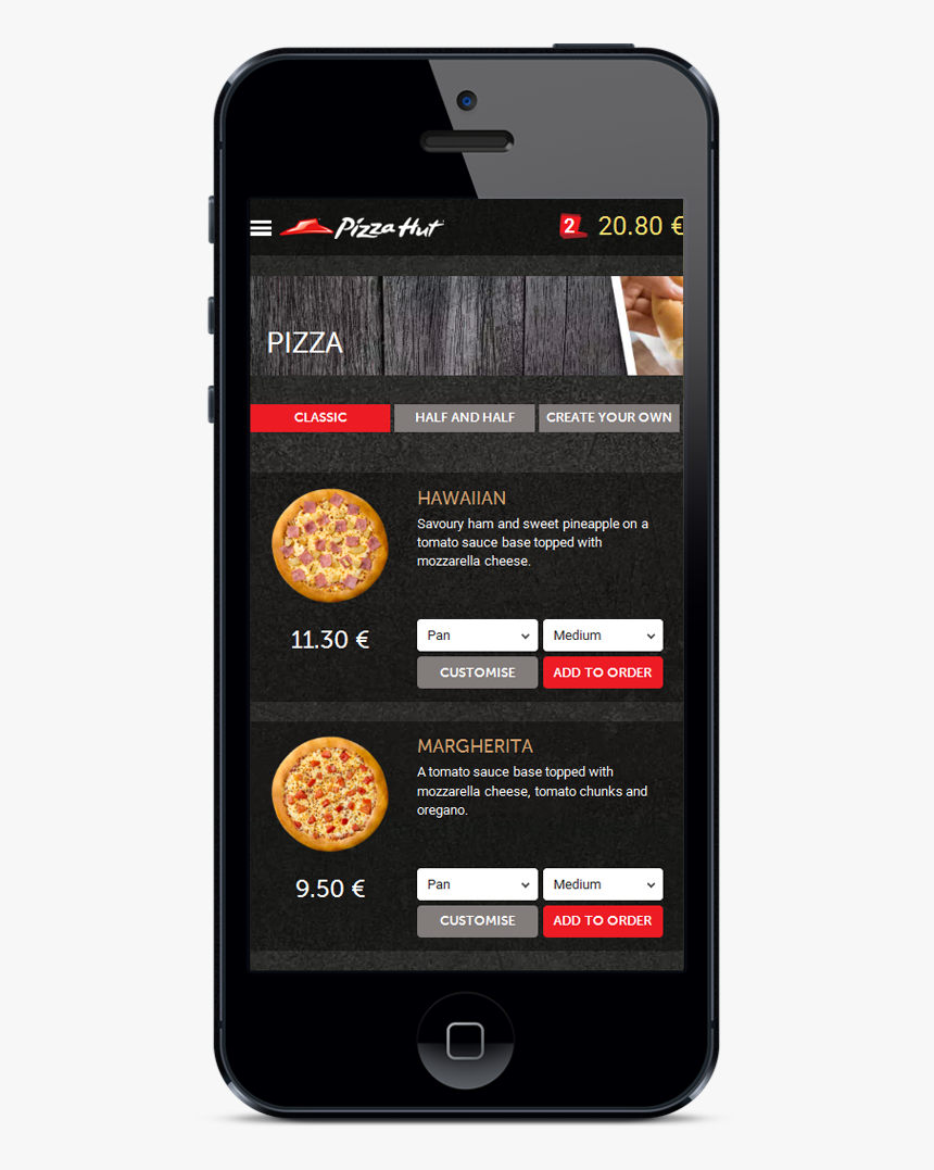 Pizzahut Mobile Online Ordering - Mobile App, HD Png Download