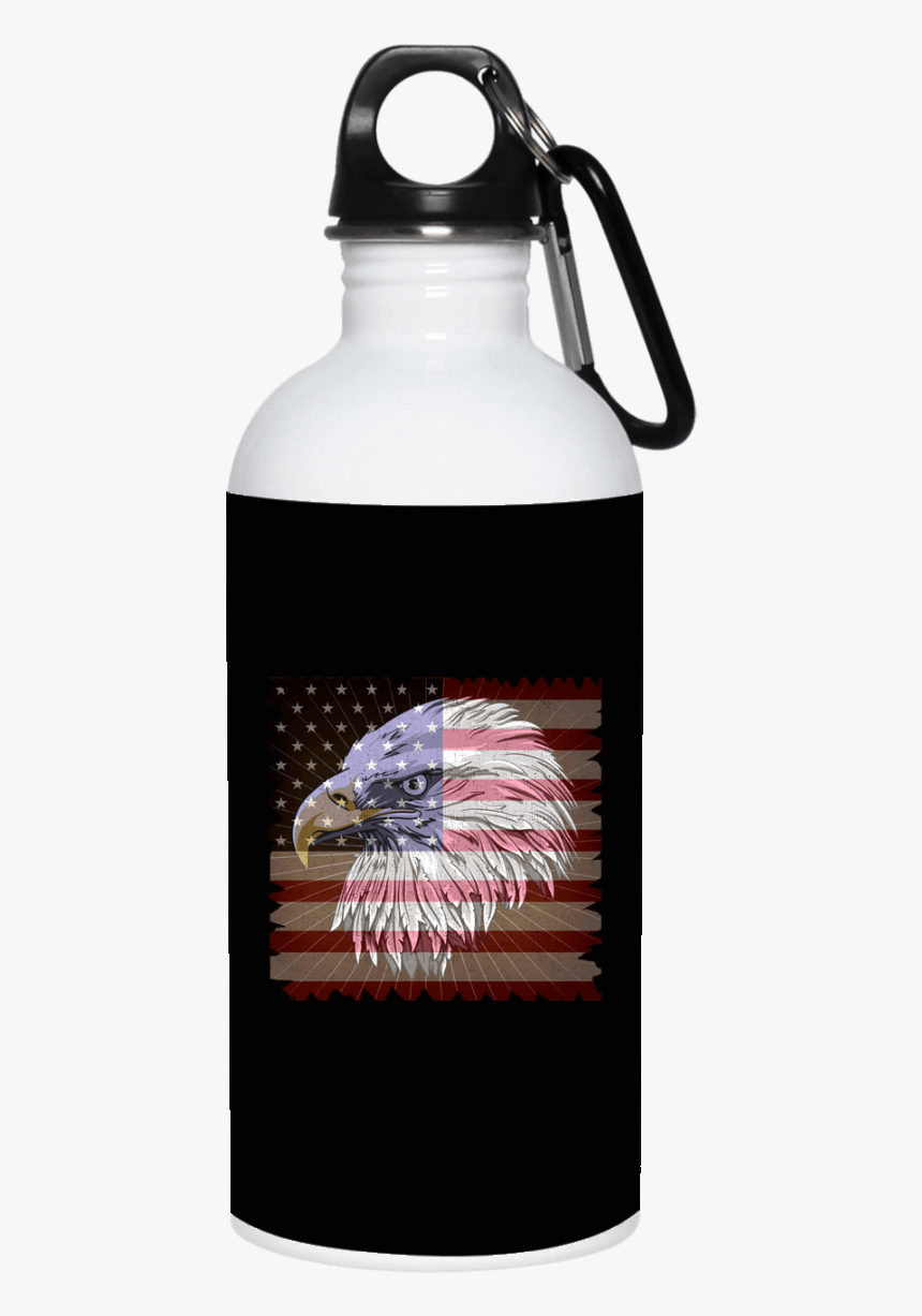 American Flag Eagle Stainless Steel Water Bottle - Water Bottle, HD Png Download