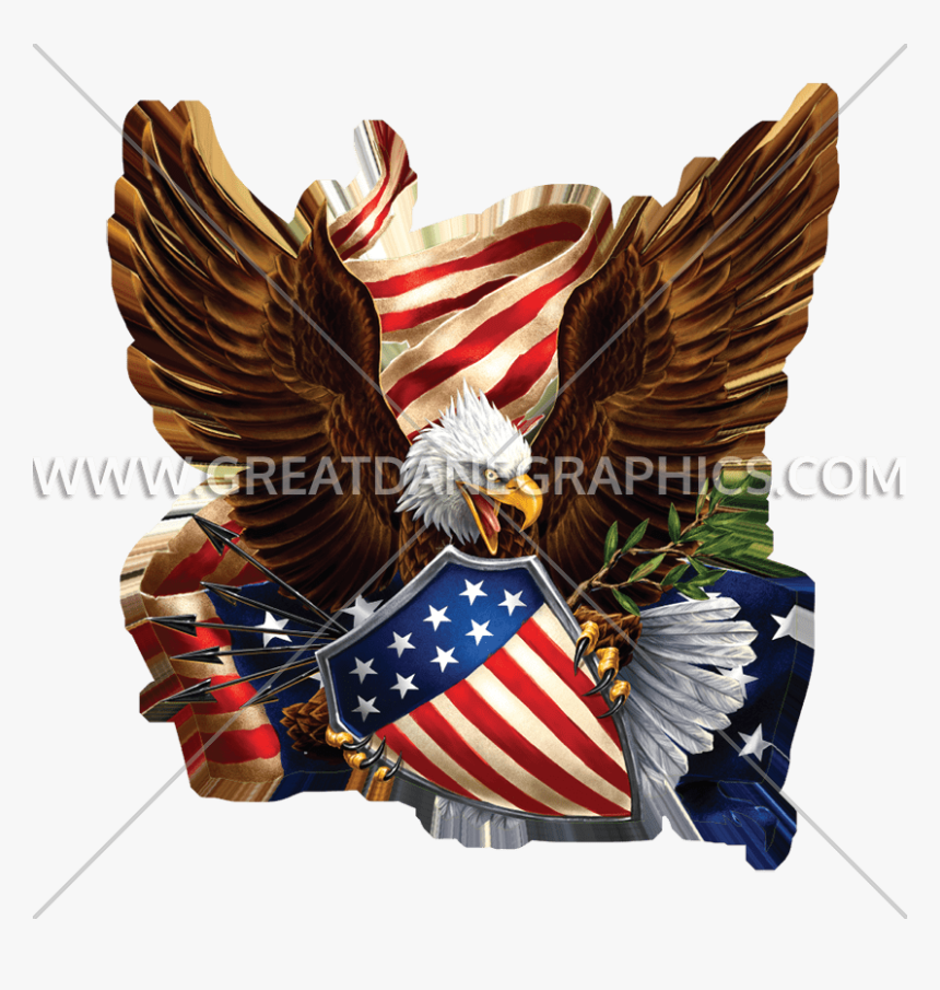 Eagle With Us Shield, HD Png Download