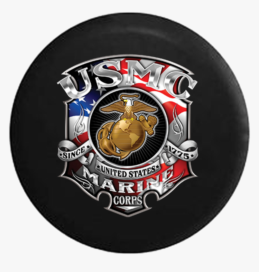 Usmc Marine Corp Since 1775 American Flag Eagle Jeep - Dickies T Shirt Design, HD Png Download