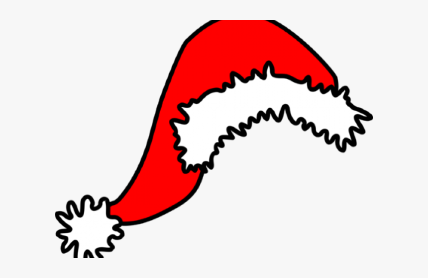 Drawn Santa Hat Christmas Clip Art Santa - Santa Hat Clipart, HD Png Download