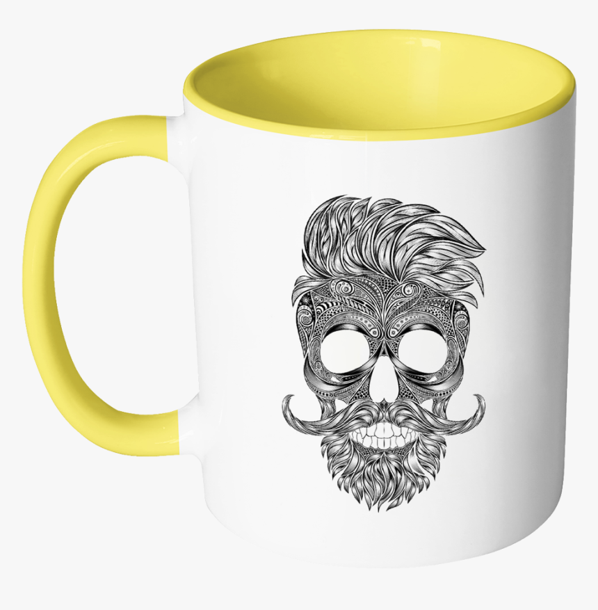 Silhouette Skull Accent Mug - Mug, HD Png Download