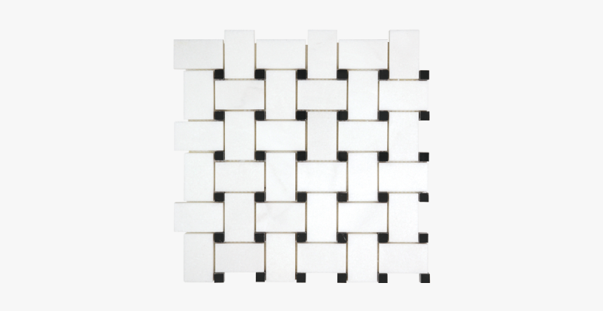 Basket Weave Thassos Tulip Dot - Tile, HD Png Download