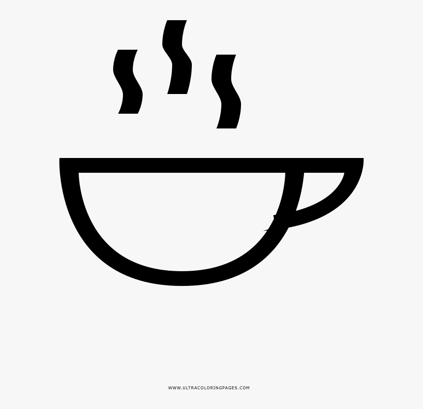 Coffee Cup Coloring Page, HD Png Download