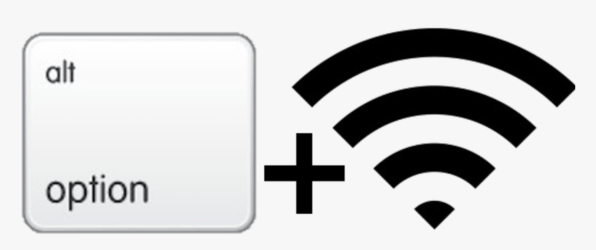Option Key Plus Wifi Symbol - Need Wifi, HD Png Download