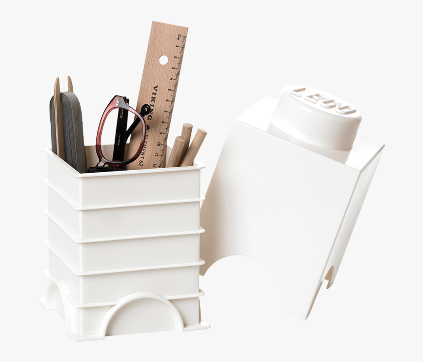 4001 Lego Storage Brick 1 White Open W - Lego, HD Png Download