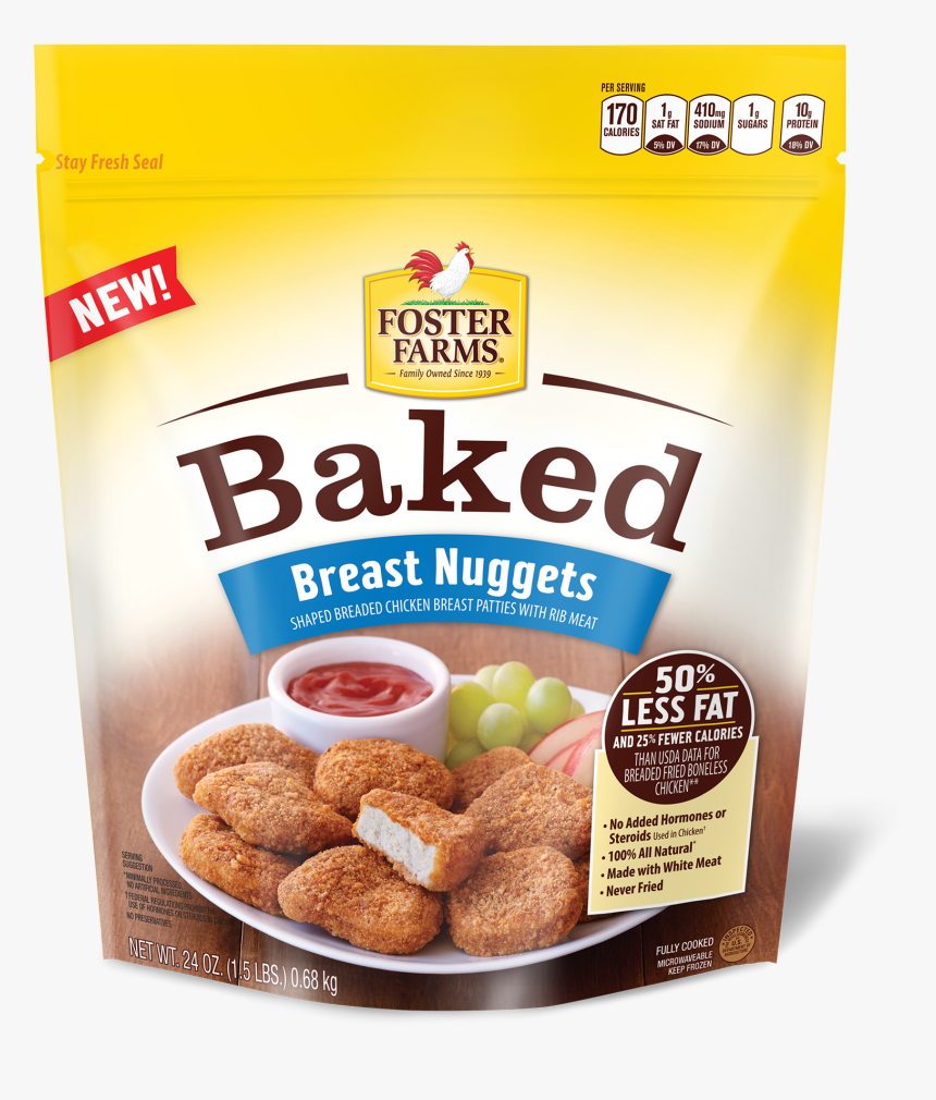 Foster Farms Original Baked Chicken Breast Nuggets - Foster Farms Baked Chicken Tenders, HD Png Download