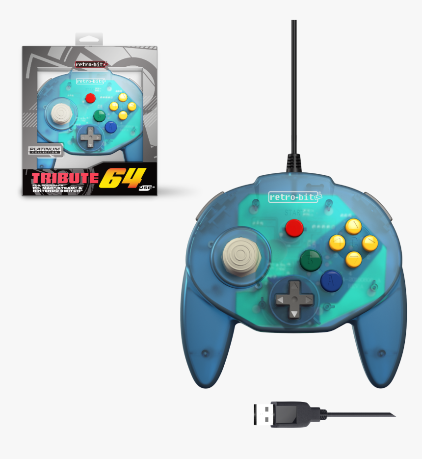 Ocean Blue Usb - Nintendo N64 Usb Controller, HD Png Download