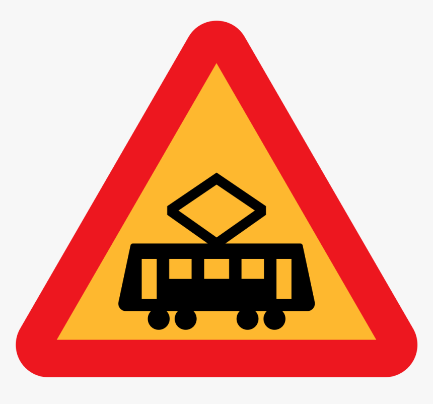 Tram Roadsign - Fence Sign, HD Png Download