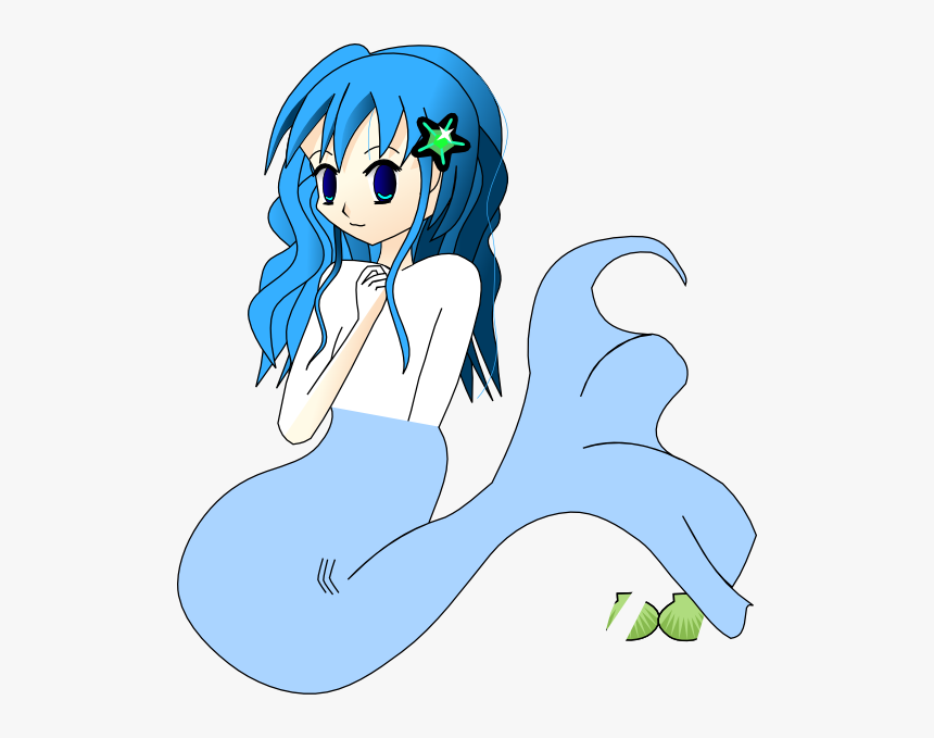 Blue Mermaid Svg Clip Arts - Mermaid, HD Png Download