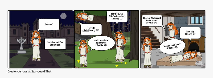 Serafina And The Black Cloak Storyboard, HD Png Download