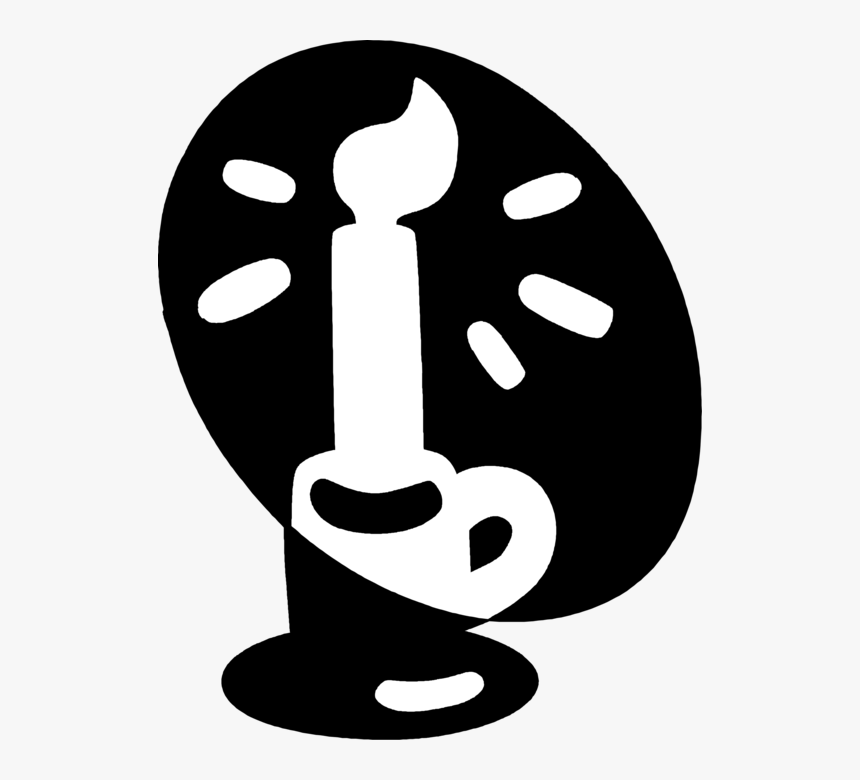 Vector Illustration Of Candle Ignitable Wick Embedded - Illustration, HD Png Download