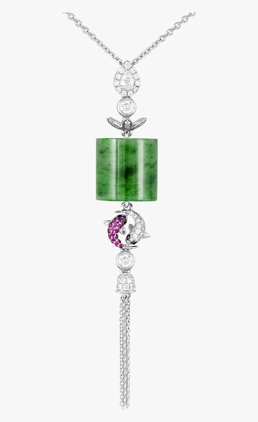 Pisceans Jadeite Ruby Diamond Pendant - Engagement Ring, HD Png Download