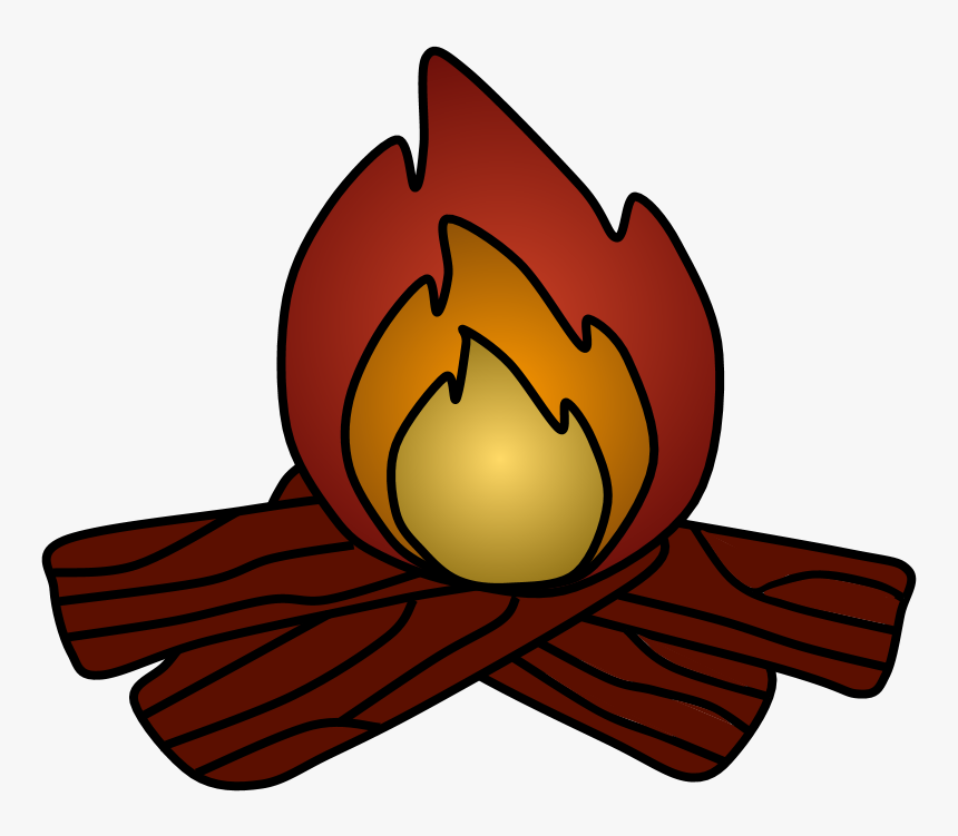 Fire, Logs - Cartoon, HD Png Download