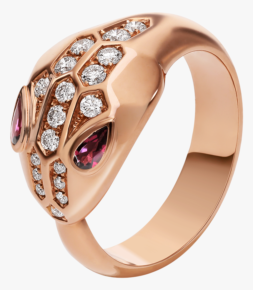 Rose Gold Bulgari Serpenti Ring, HD Png Download