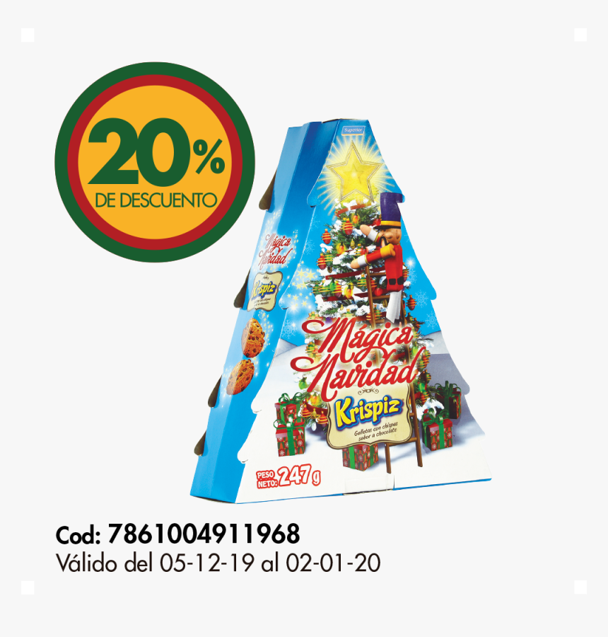 Galletas Árbol De Navidad Krispiz - Cake, HD Png Download