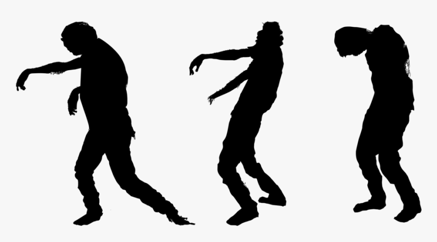 Clip Art Transparent Library Hand Silhouette At Getdrawings - Walking Dead Zombie Silhouette, HD Png Download