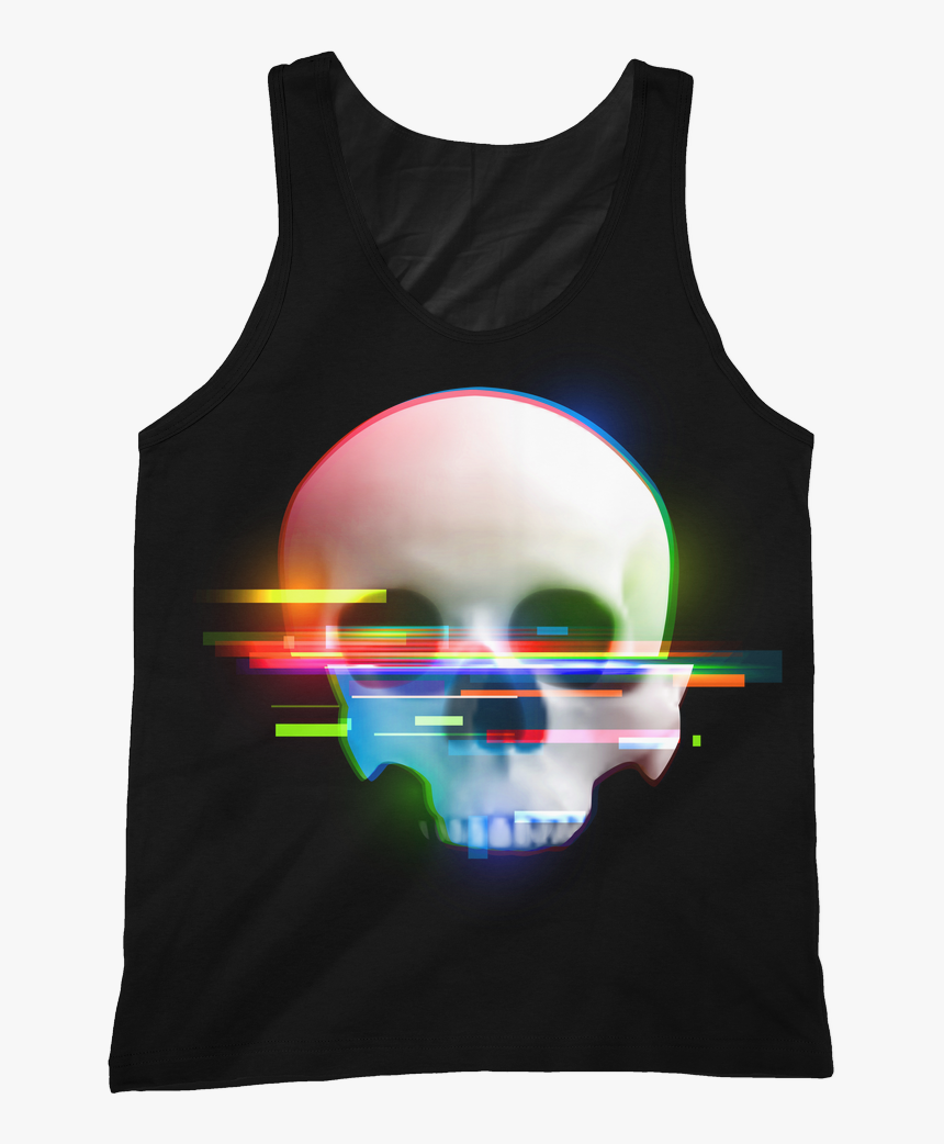 Glitch Skull Cut/sew Tank - Active Tank, HD Png Download