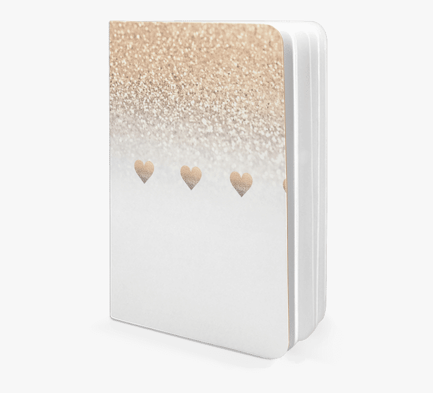Dailyobjects Gatsby Gold Ombre White Hearts A5 Notebook - Heart, HD Png Download