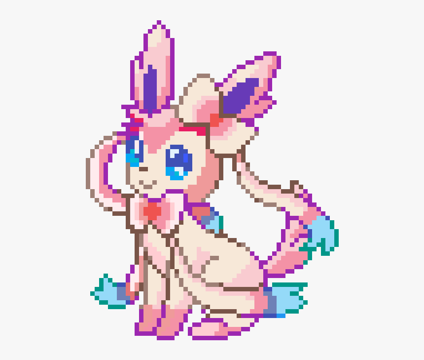 Sylveon Pixel Art Png, Transparent Png , Png Download - Minecraft Sylveon Pixel Art, Png Download