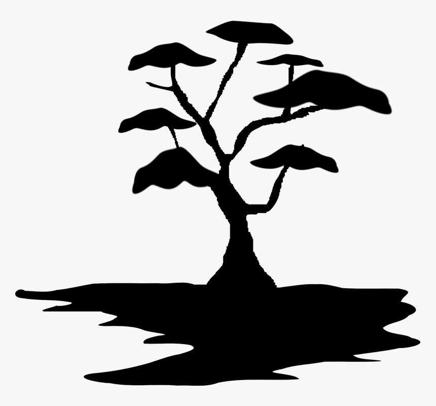 Silhouette Of African Trees, HD Png Download