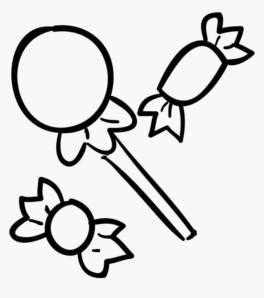 Png File Svg - Halloween Candy Clipart Black And White, Transparent Png