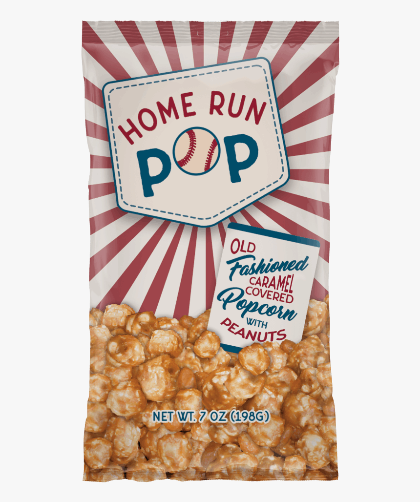 Home Run Pop Caramel Covered Popcorn With Peanuts Shown - Breakfast Cereal, HD Png Download