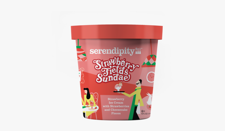Pints-mockup Noshadow Sfs - Serendipity Strawberry Fields Sundae, HD Png Download