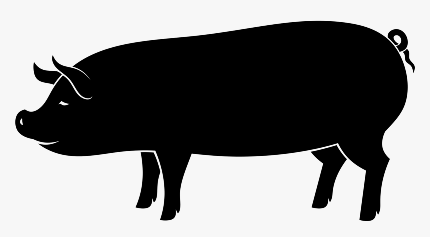 Pig Silhouette Png - Pig Roast Silhouette, Transparent Png