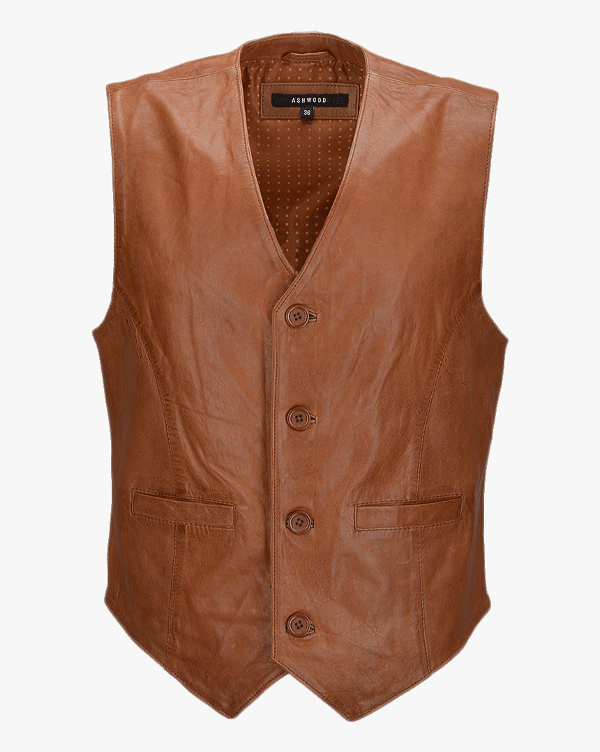 Leather Waistcoat - Sweater Vest, HD Png Download
