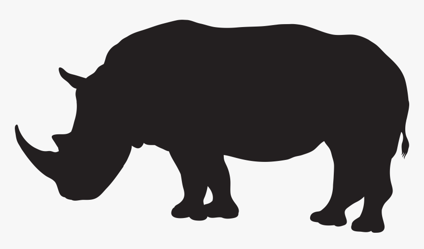 Rhino Silhouette Png Transparent Clip Art Image - Rhino Silhouette Clip Art, Png Download