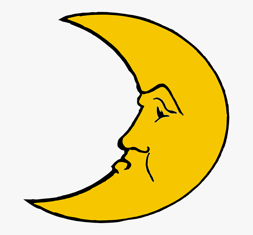 Angry Moon Crescent - Luna Clipart, HD Png Download
