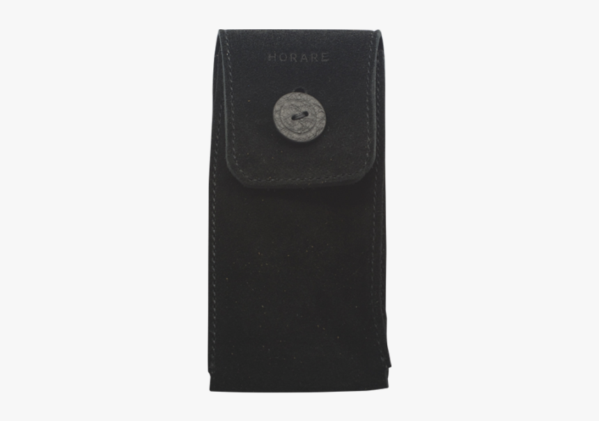 Black Suede Leather Single Watch Pouch - Leather, HD Png Download