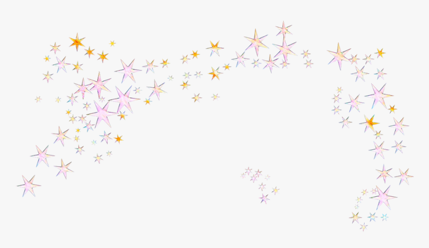 #mq #pink #gold #glitter #stars #star - Flower, HD Png Download