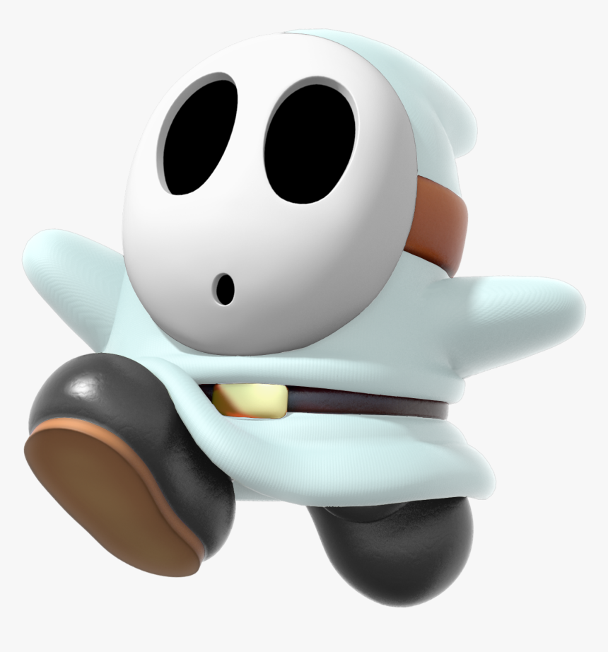 Mkdx White Shy Guy Figurine - White Shy Guy Mario, HD Png Download