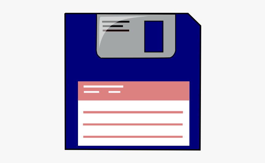 Labelled Blue Floppy Disk Vector Clip Art - Icone Enregistrer Png, Transparent Png