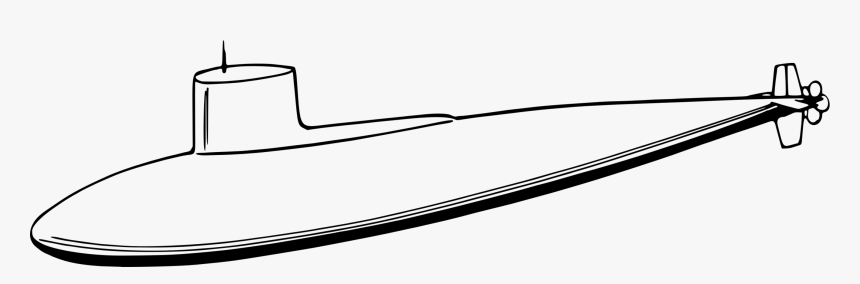 Line Art,watercraft,area - Step By Step Submarine Drawing, HD Png Download