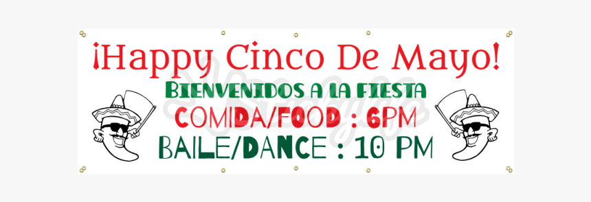 Cinco De Mayo Vinyl Banner - Illustration, HD Png Download