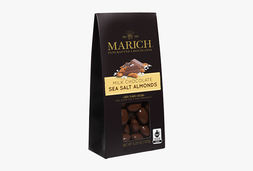 Milk Chocolate Sea Salt Almonds - Marich Milk Chocolate Sea Salt Almonds, HD Png Download