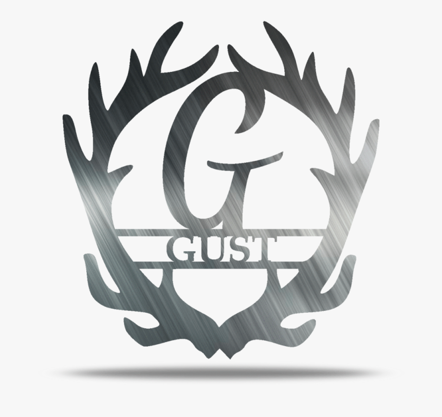 Transparent Antler Png - Antler Initial Metal Art, Png Download