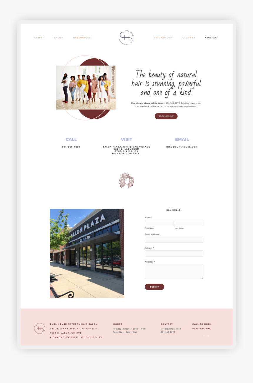 Contact Page Curlhouse, HD Png Download