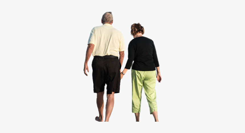 Aged People Walking Png, Transparent Png