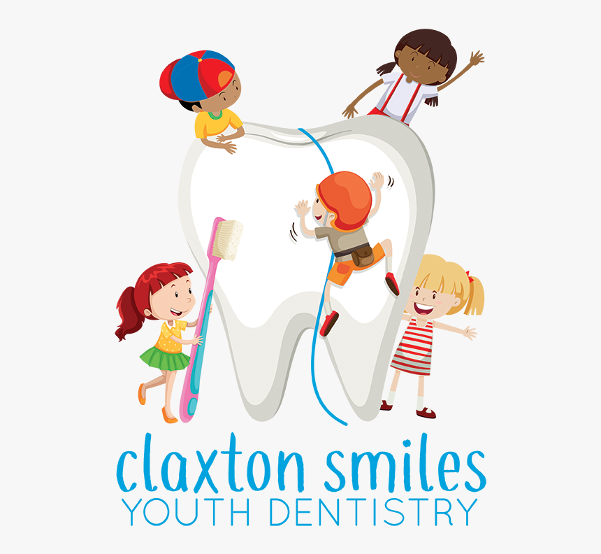 Claxton Smiles Youth Dentistry - Brush Teeth Cartoon Transparent Png, Png Download