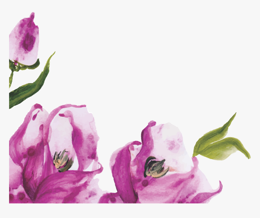 Floral Para Baixar Lilás - Border For Wedding Purple, HD Png Download