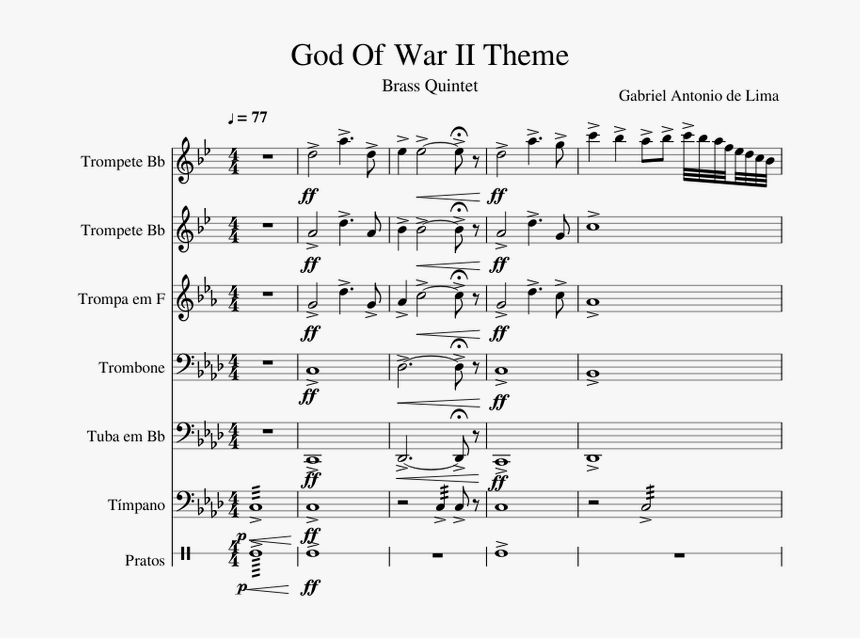 God Of War Theme Piano, HD Png Download
