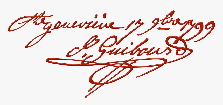 File - Guibourd-signature, HD Png Download