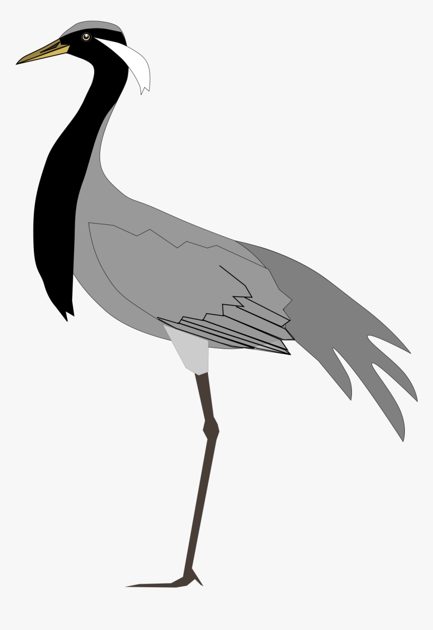 Black Necked Crane Vector, HD Png Download